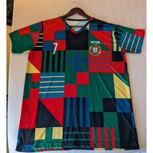 Portugal National Team - Pre-Match Multicolor Replica - #7 Ronaldo - Adult XL